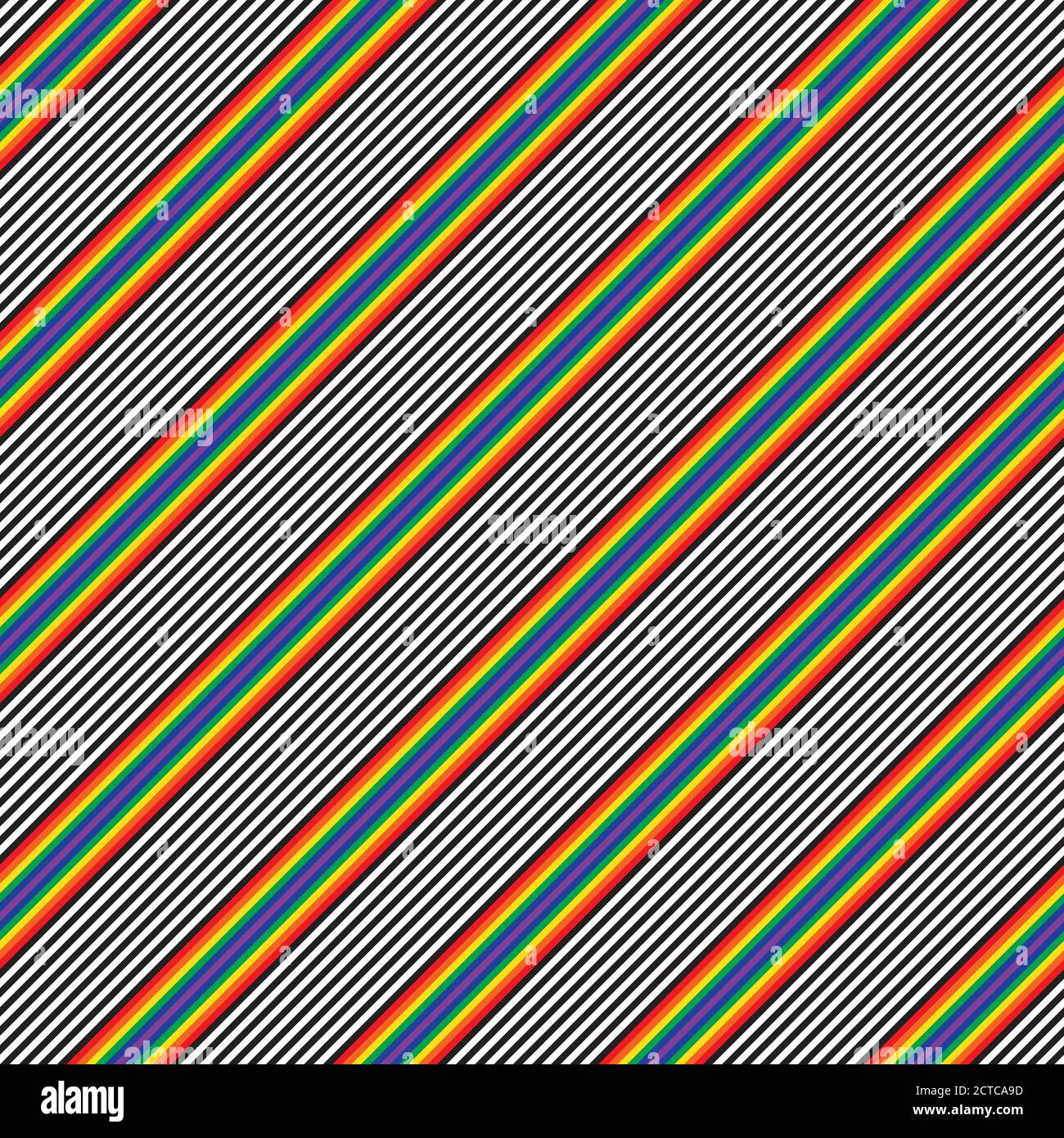 Rainbow Horizontal striped seamless pattern background suitable for ...
