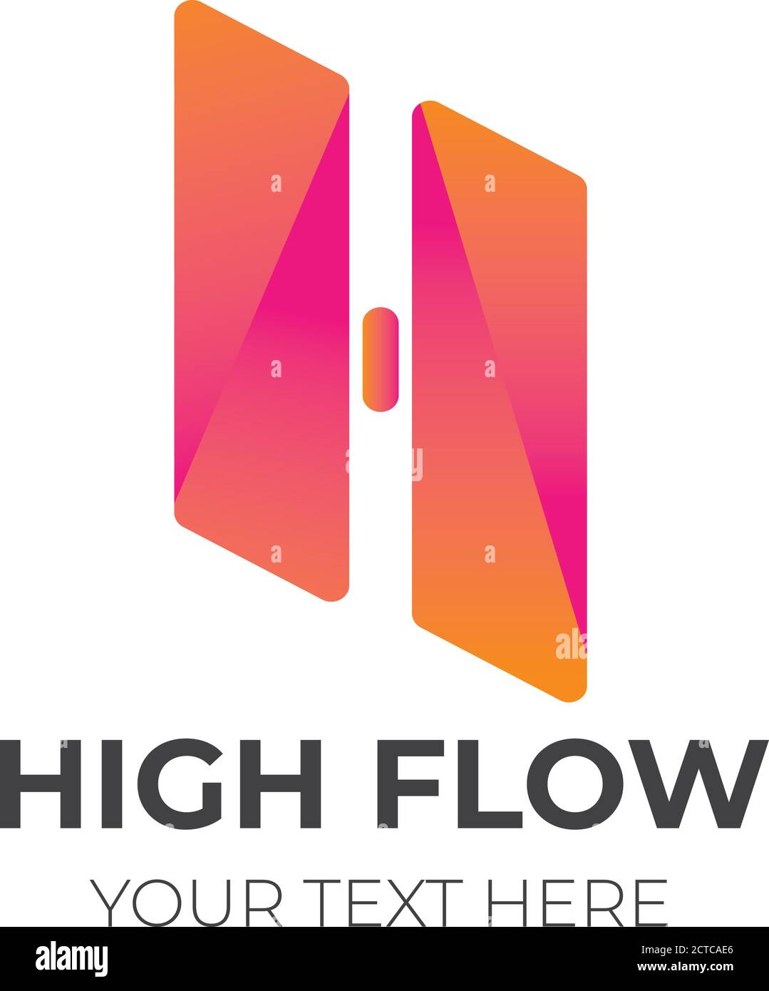 Letter H Logo Design With Colorful Gradients Stock Vector Image & Art ...