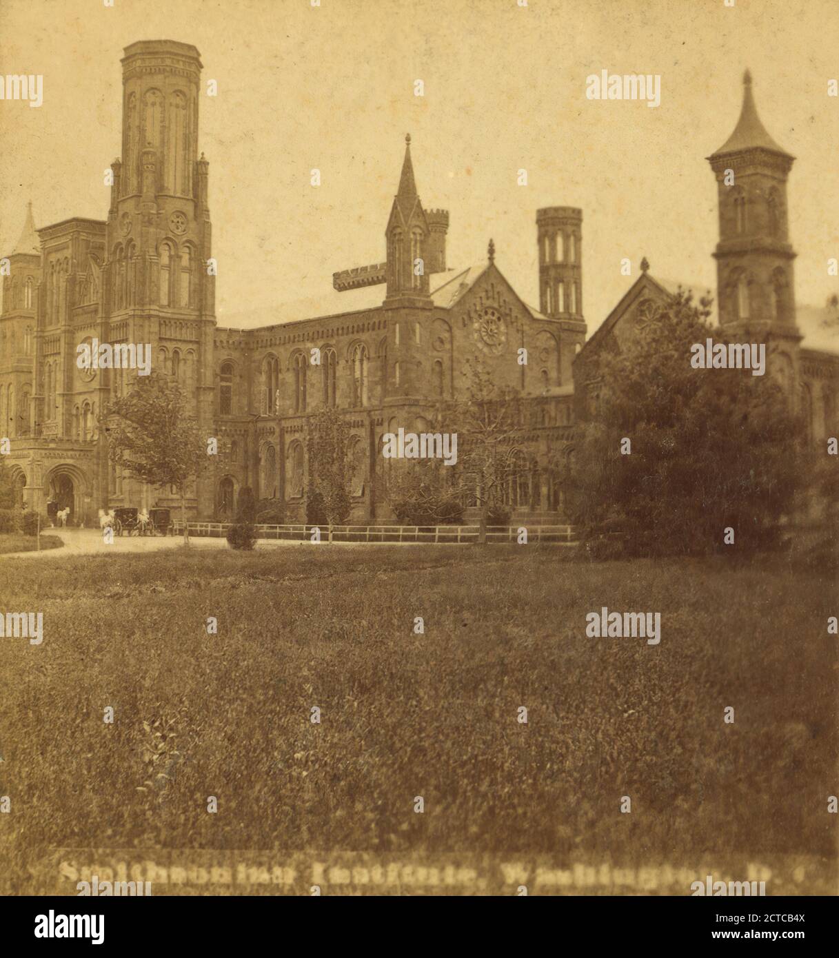 Smithsonian Institute, Washington, D.C., Chase, W. M. (William M.) (ca. 1818-1901), Smithsonian Institution, 1859, Washington (D.C Stock Photo