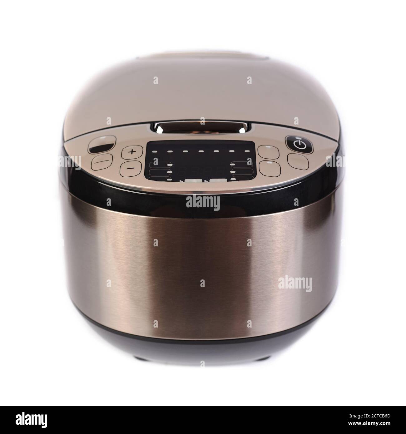 Automatic modern multicooker isolated on white background. Household ...