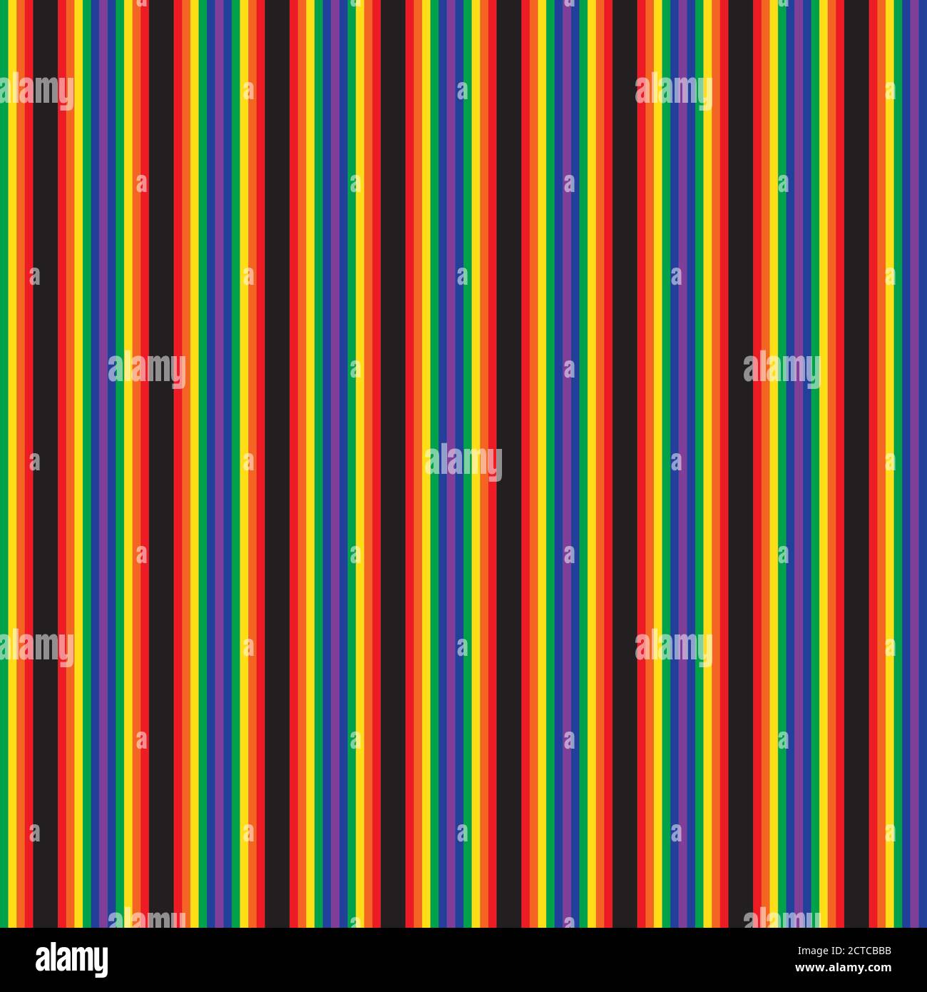 Rainbow Horizontal striped seamless pattern background suitable for ...