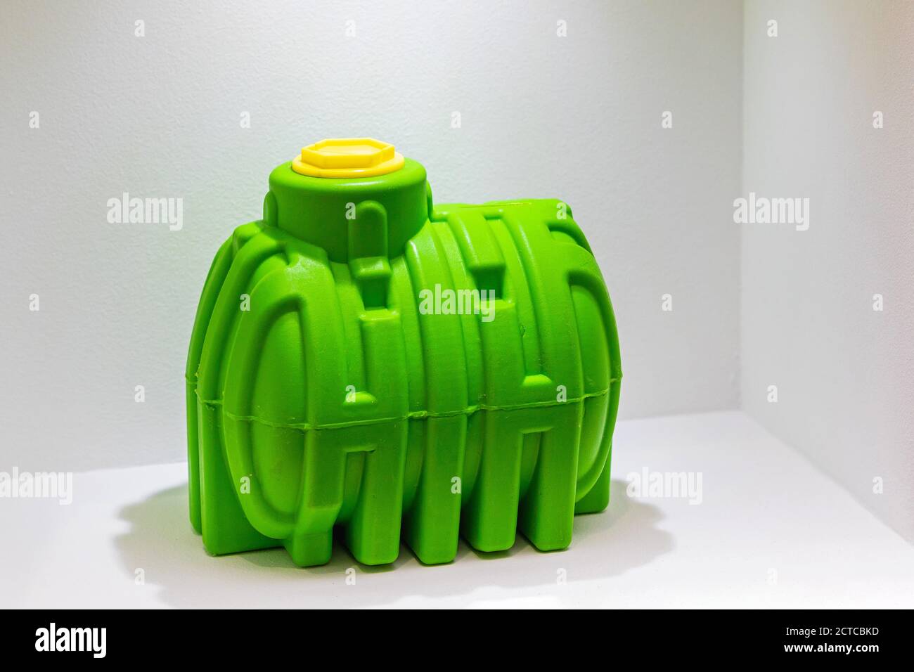 New Green Plastic Underground Storage Tank Installation Stock Photo Alamy