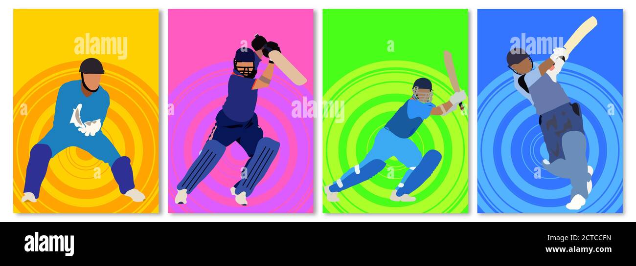 Vector illustration of Cricket Championship banners or posters, design
