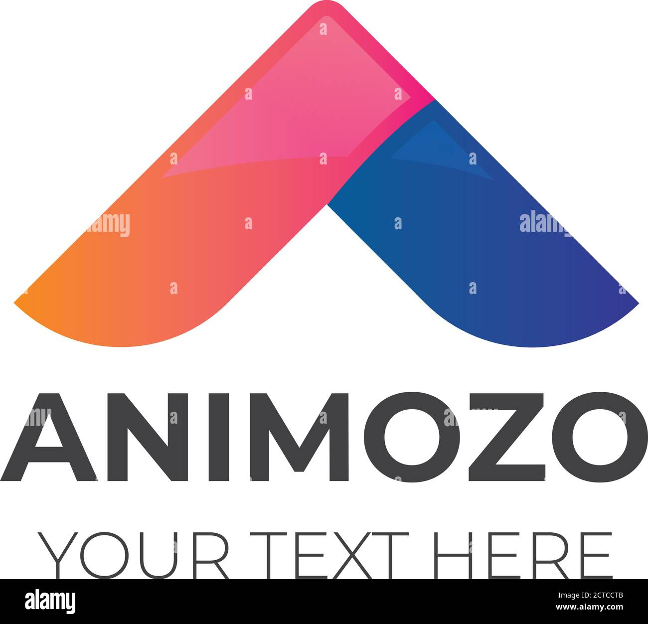 Letter A Triangle Logo Design Vector Template Stock Vector Image & Art