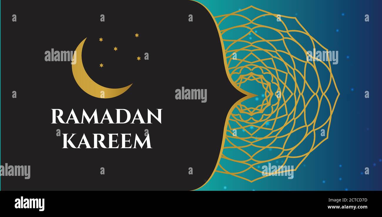 Ramadan Background Vector with Decorative Arabic Mandala Stock Vector