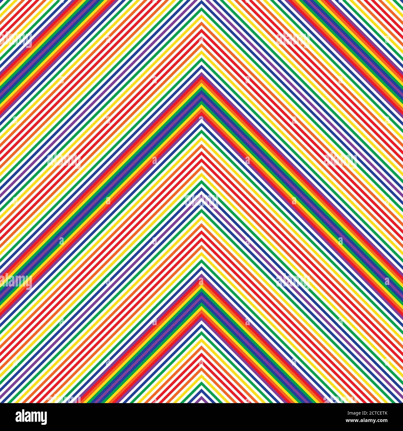 Rainbow Horizontal striped seamless pattern background suitable for fashion textiles, Stock Vector