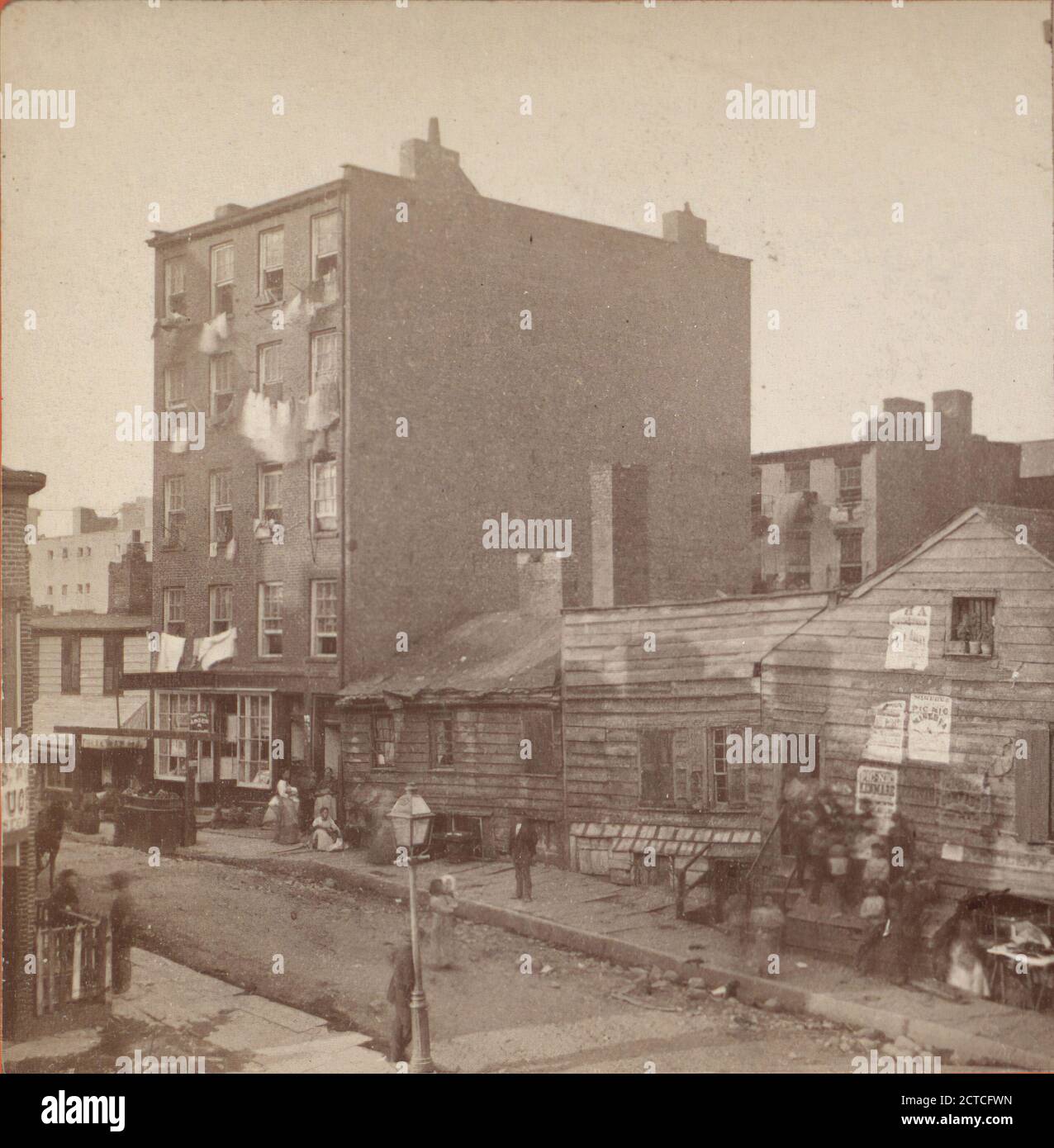View in the Five Points., 1875, New York (State), New York (N.Y