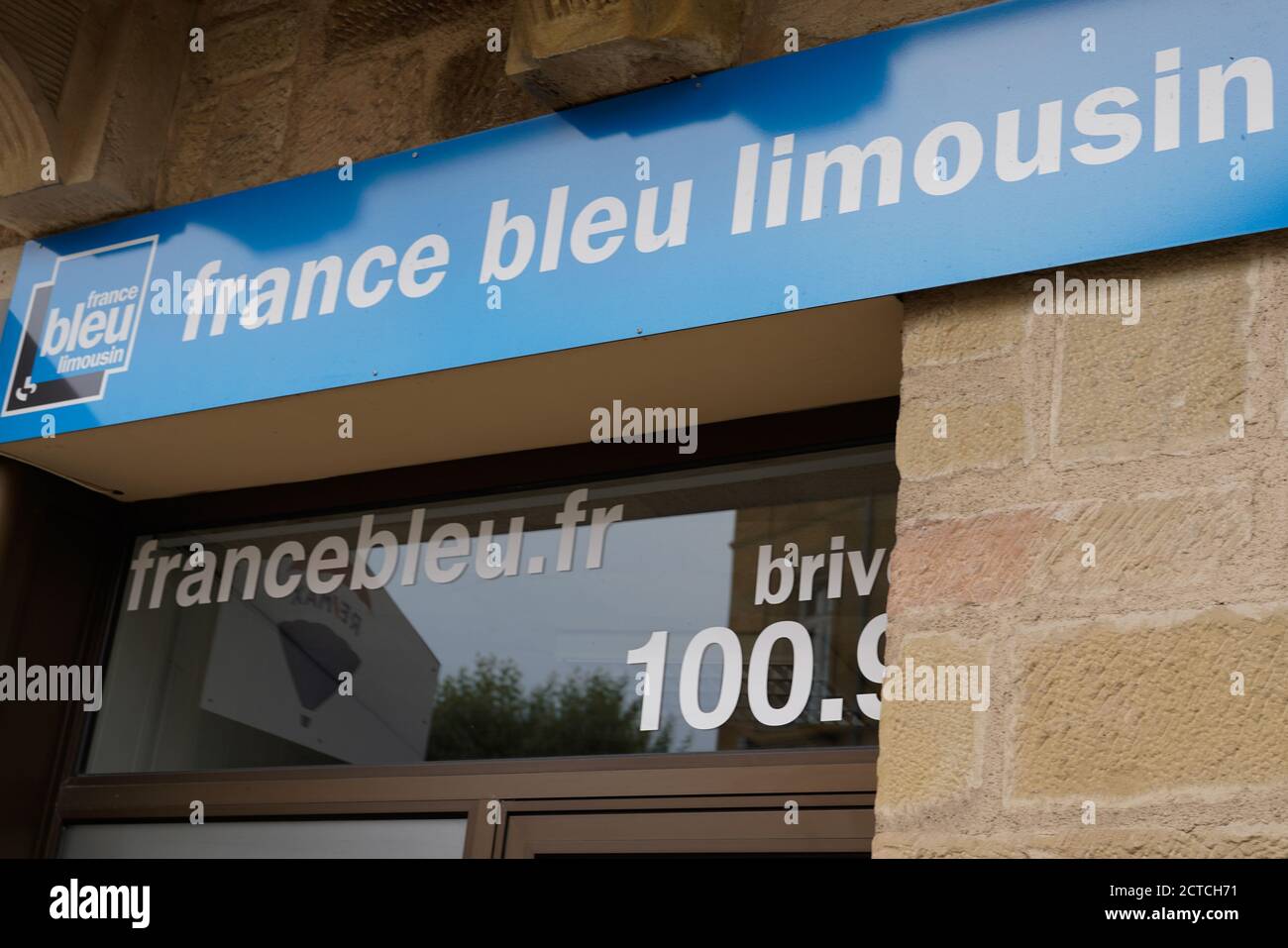 Brive-la-Gaillarde , correze / France - 09 20 2020 : france bleu limousin  in brive city office logo and locale radio sign from network French locale  p Stock Photo - Alamy