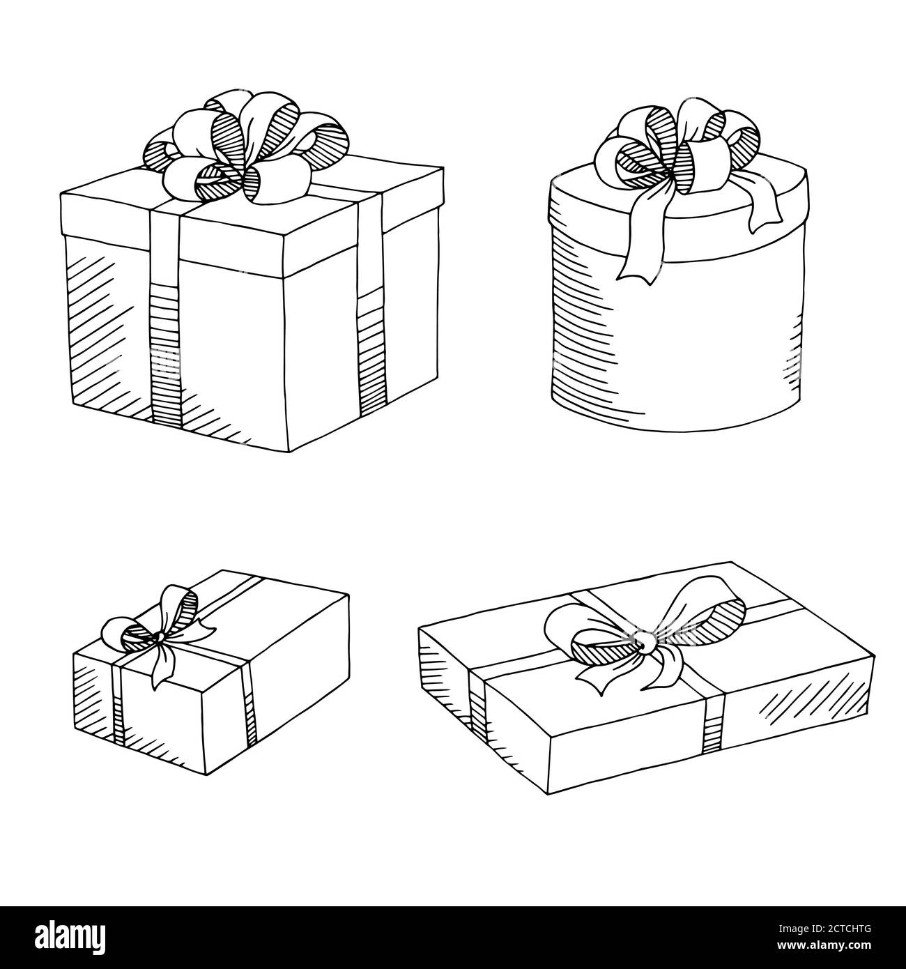 Vector graphic illustration gift hi res stock photography and images