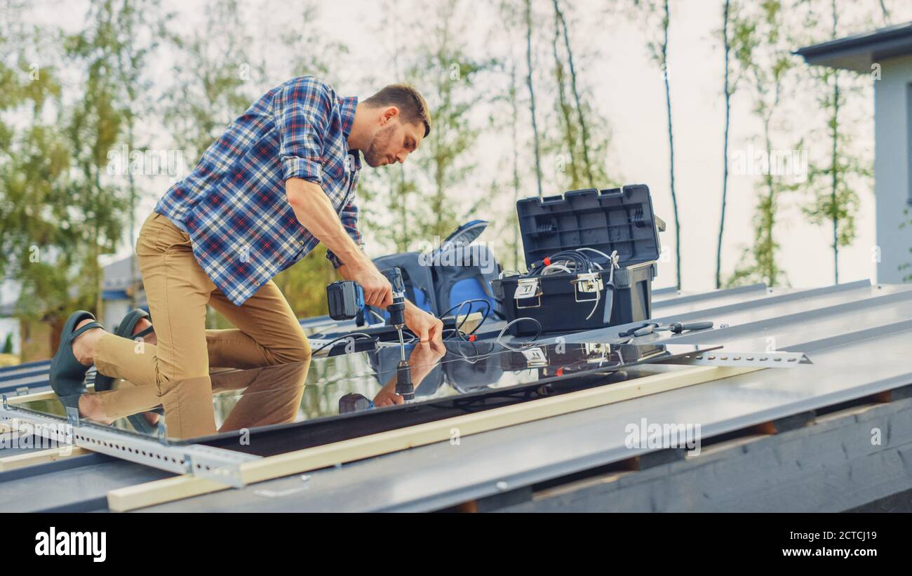 Installing reflective tree hi-res stock photography and images - Alamy