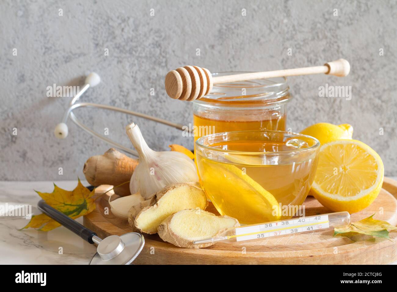 Home remedies for cold and flu Stock Photo