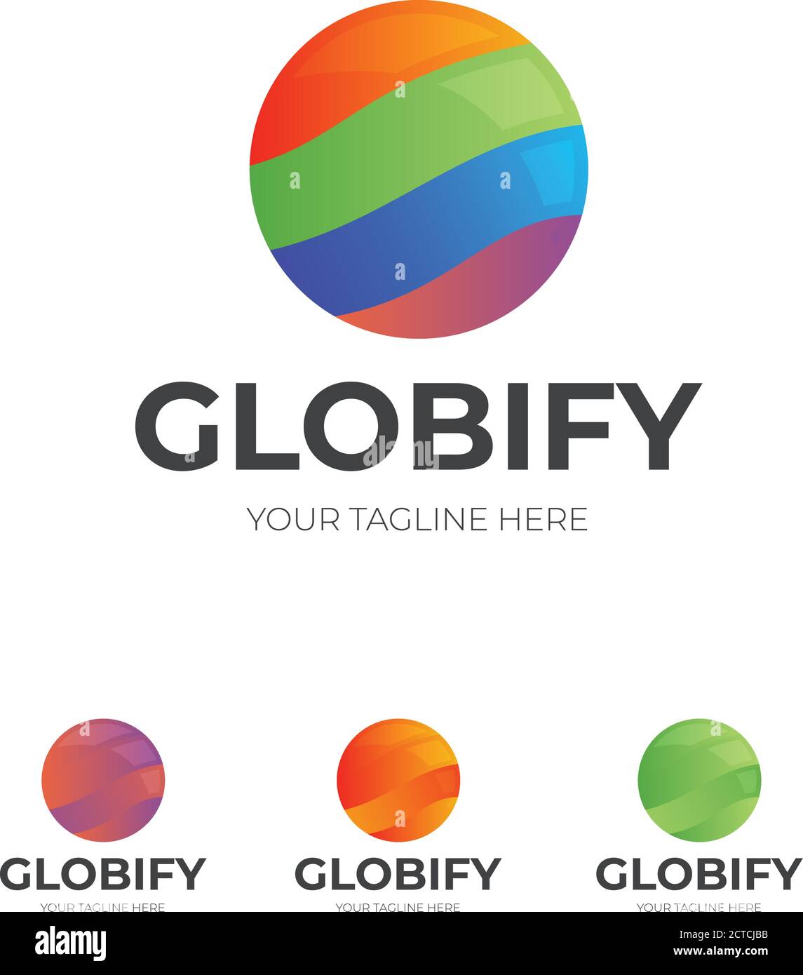 Colorful Globe Logo Design Template Stock Vector Image & Art - Alamy