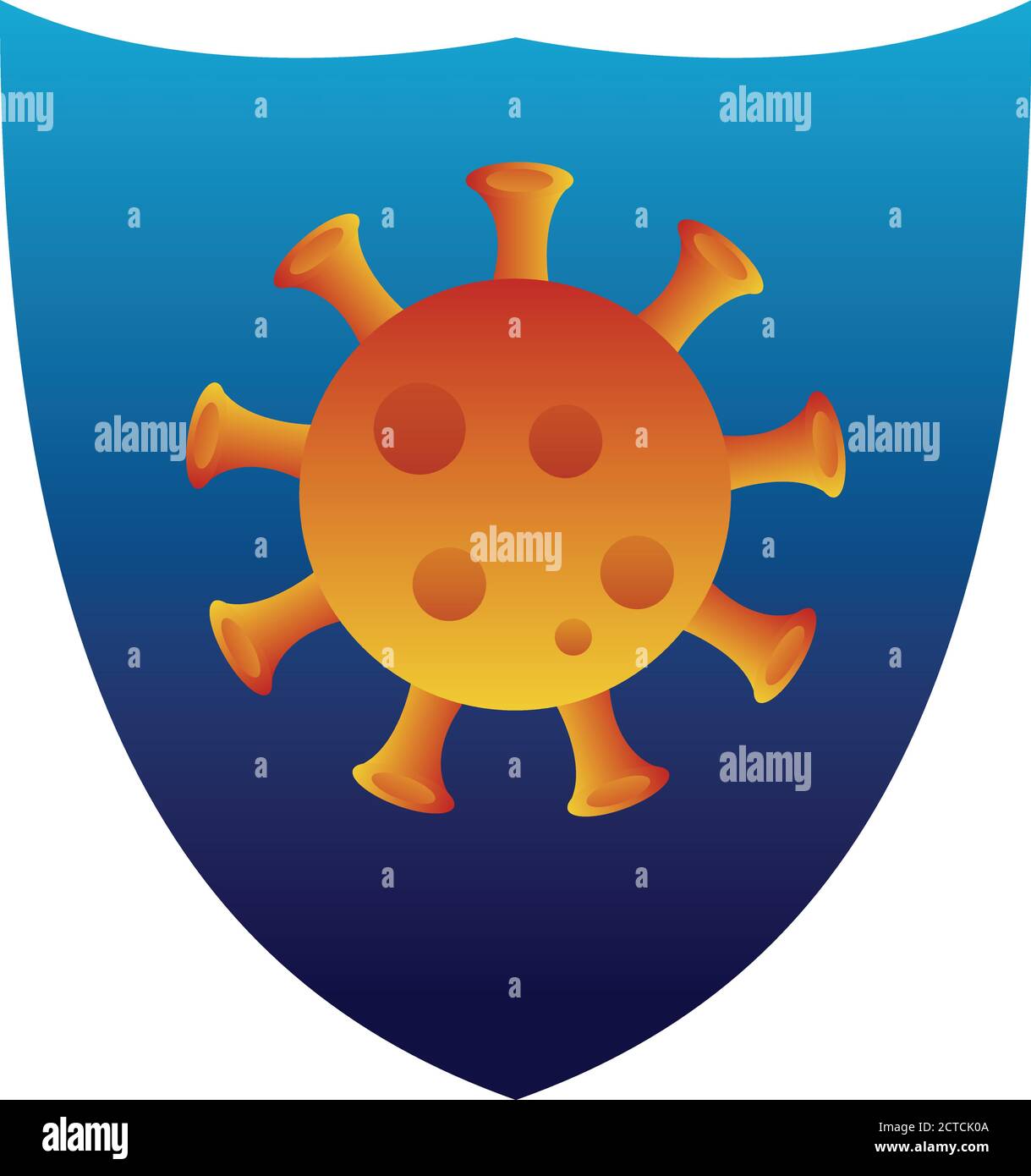 Coronavirus Protection Shield Vector Icon Stock Vector