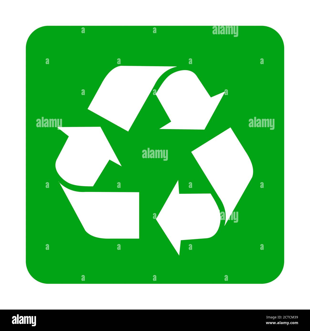 Recycle symbol icon illustration Stock Photo