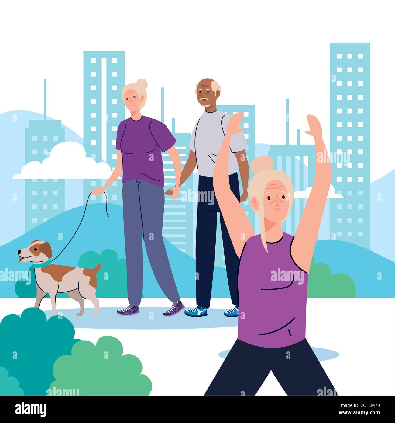 Outdoor activities senior Stock Vector Images Alamy