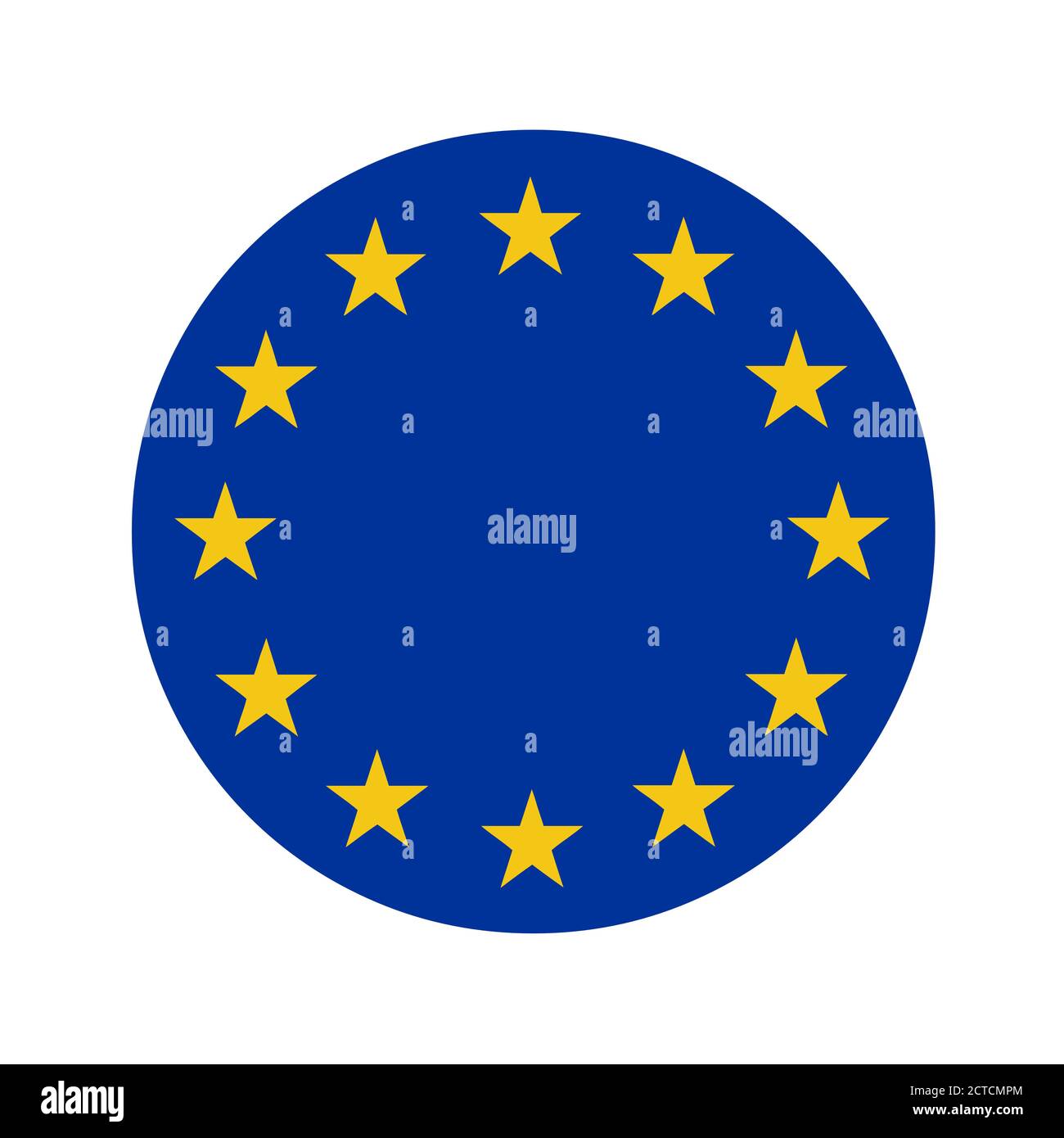 Rounded European Union sign Stock Photo