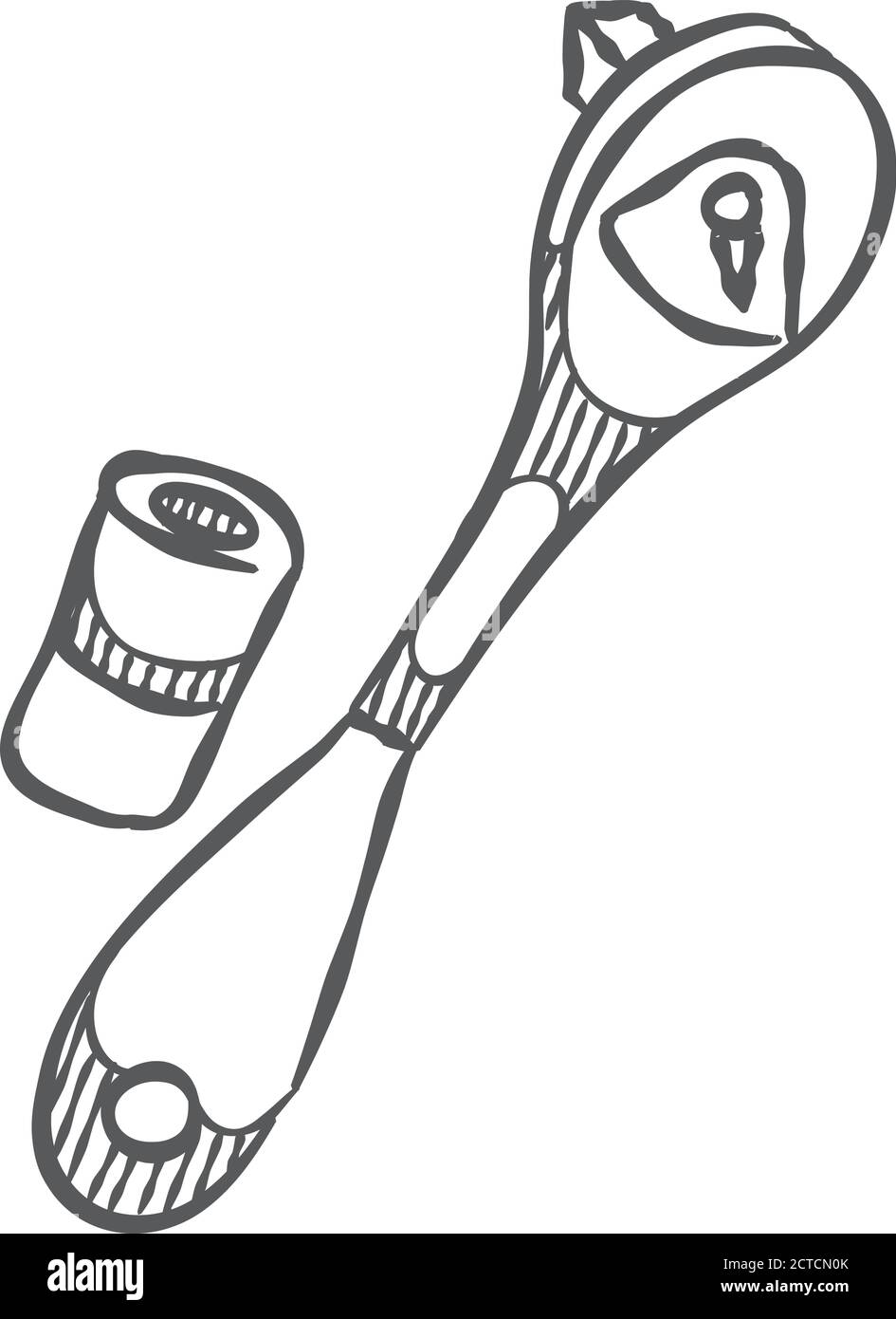 Ratchet tools icons in sketch style. Vector bicycle car repair