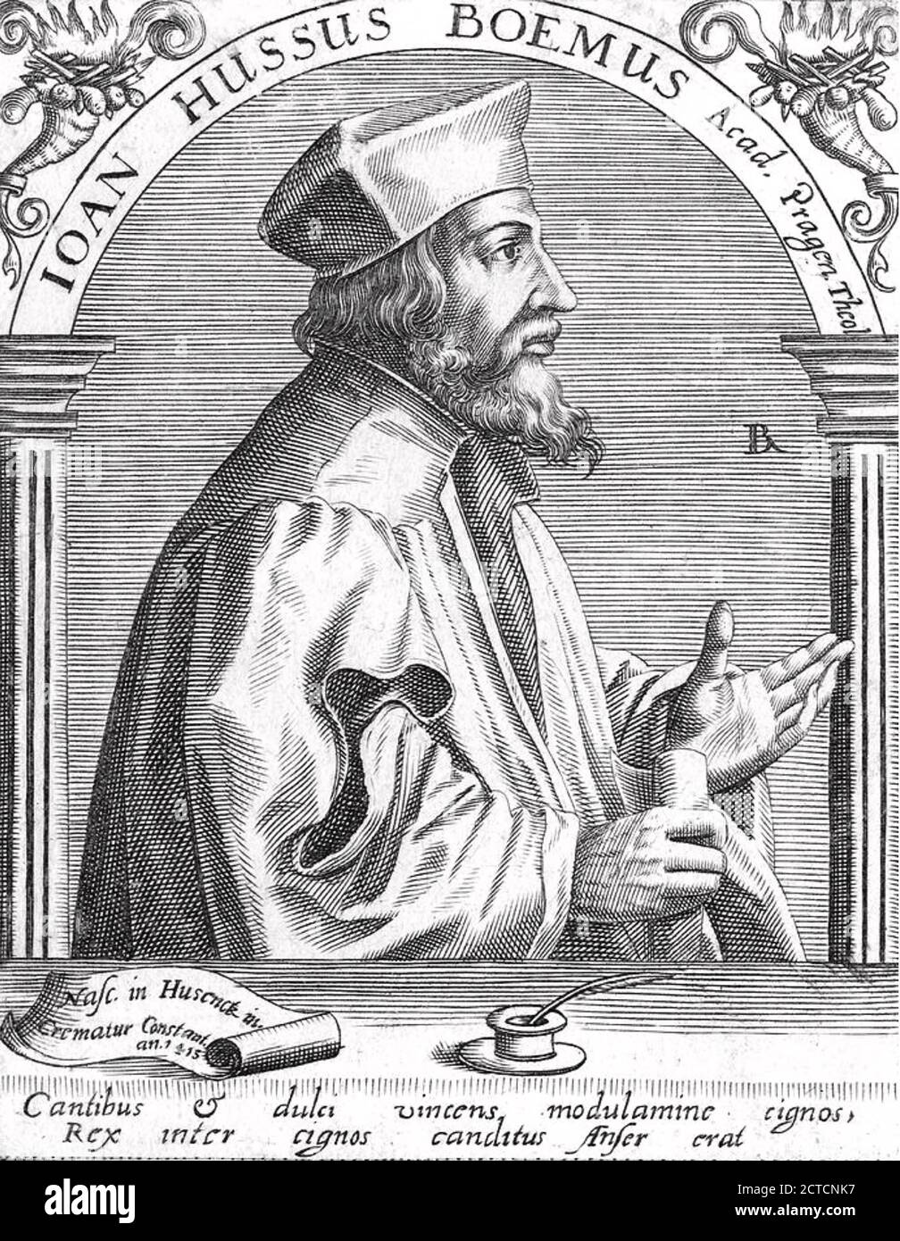 JAN HUS (c 1372-1415) Czech theologian Stock Photo