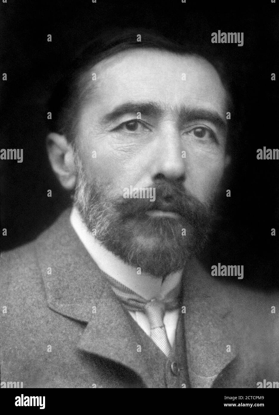 Joseph Conrad. Portrait of the Polish-British writer Józef Teodor Konrad Korzeniowski (1857-1924) by George Charles Beresford, 1904 Stock Photo