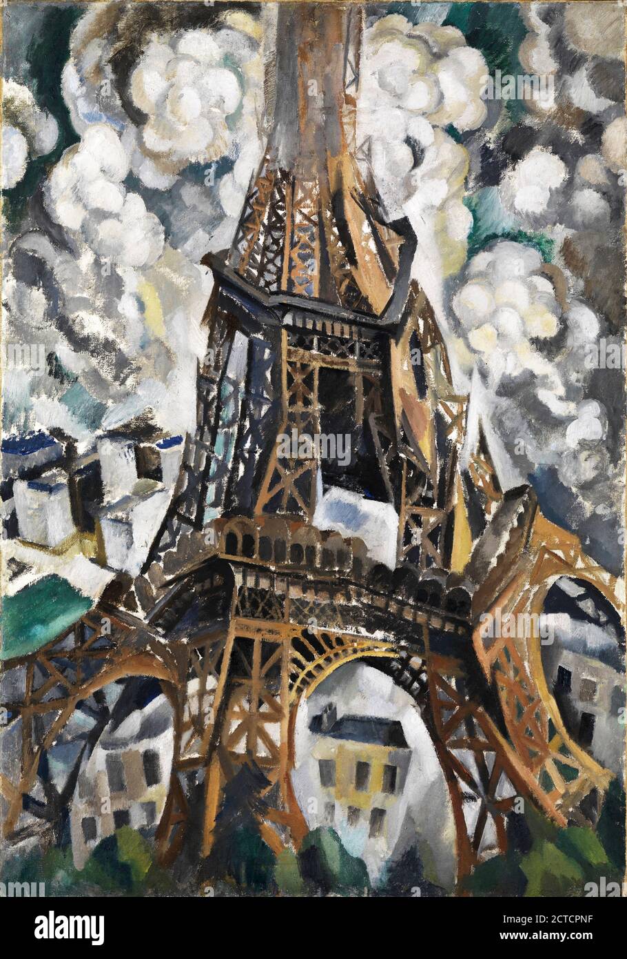 Painting entitled 'Eiffel Tower' by the French artist, Robert Delaunay (1885-1941), oil on canvas, 1909/10 Stock Photo