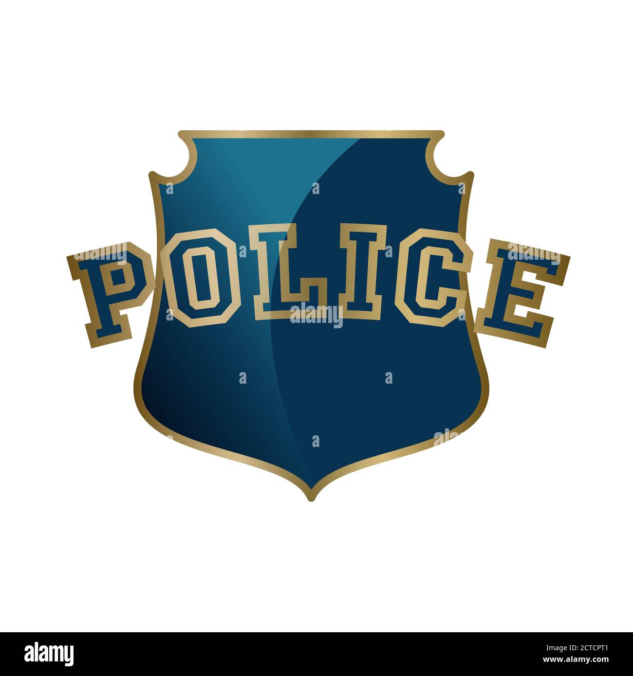 cool stylish custom police Lettering Typography logo design vector illustration Stock Vector