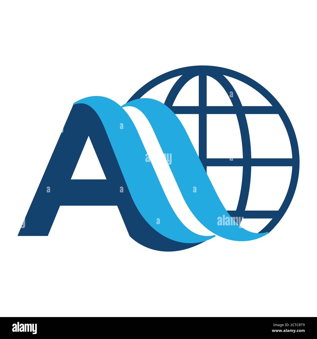 custom letter A logo that contain a circle graphic elements Stock Vector