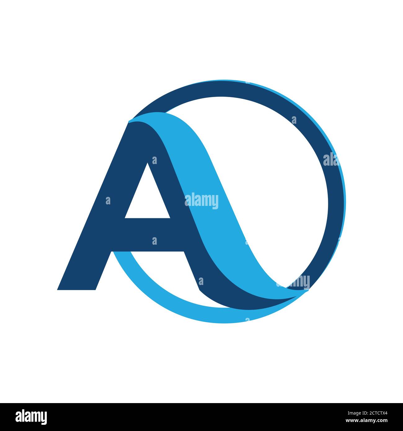 custom letter A logo that contain a circle graphic elements Stock Vector