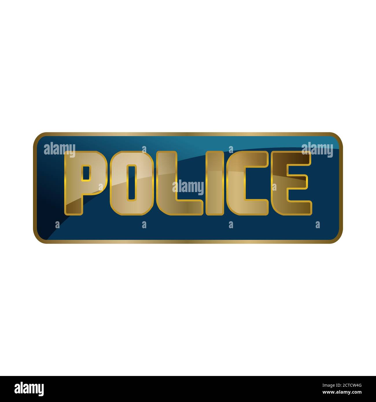 cool stylish custom police Lettering Typography logo design vector illustration Stock Vector