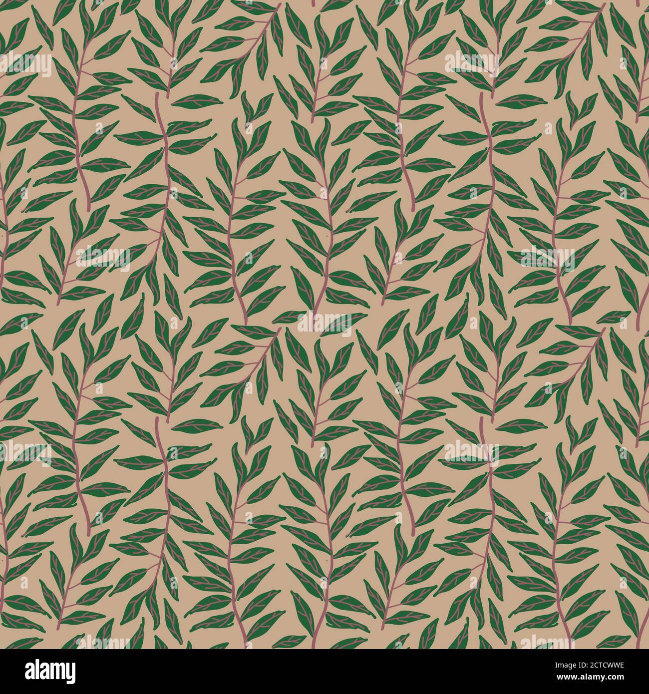 A seamless pattern with leaf. Vector illustration background Stock ...