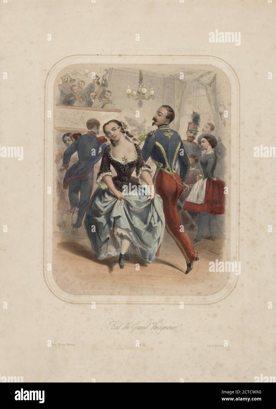Bal du grand vainqueur, still image, Prints, 1860 - 1869, Vernier, Charles, 1831-1887 Stock Photo