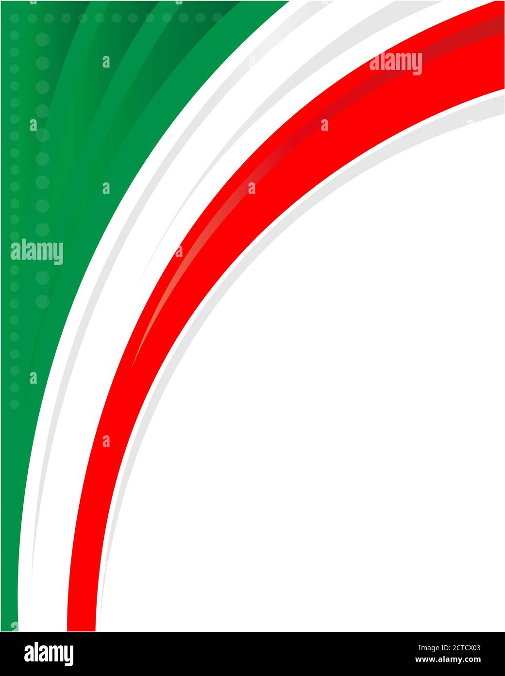 Italian flag corner frame background with empty space for your text