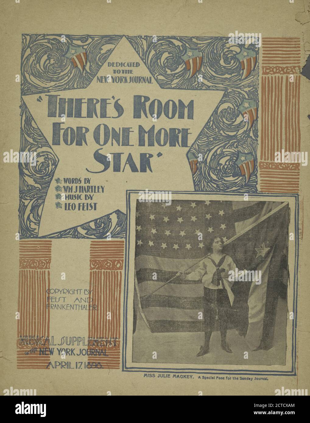 There's room for one more star, notated music, Scores, 1898 - 1898, Hartley, Wm. J., Feist, Leo (1869-1930 Stock Photo