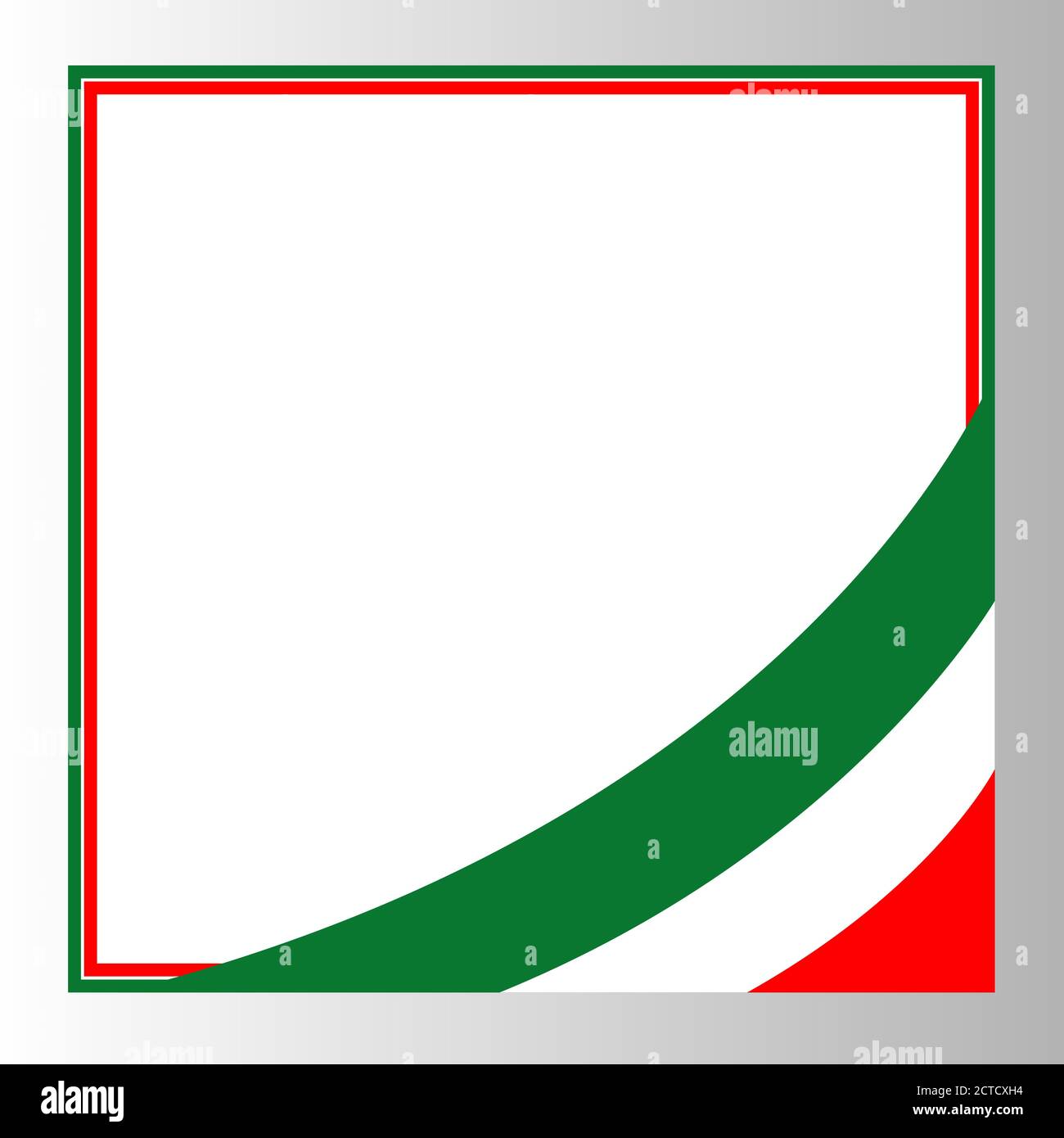 Italian flag corner border with space for your text Stock Vector Image