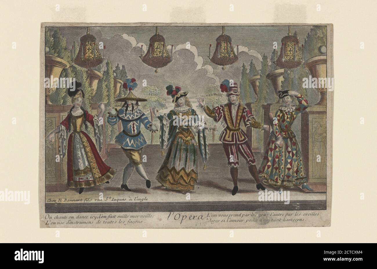 L'opera, still image, Prints, 1690 - 1699 Stock Photo
