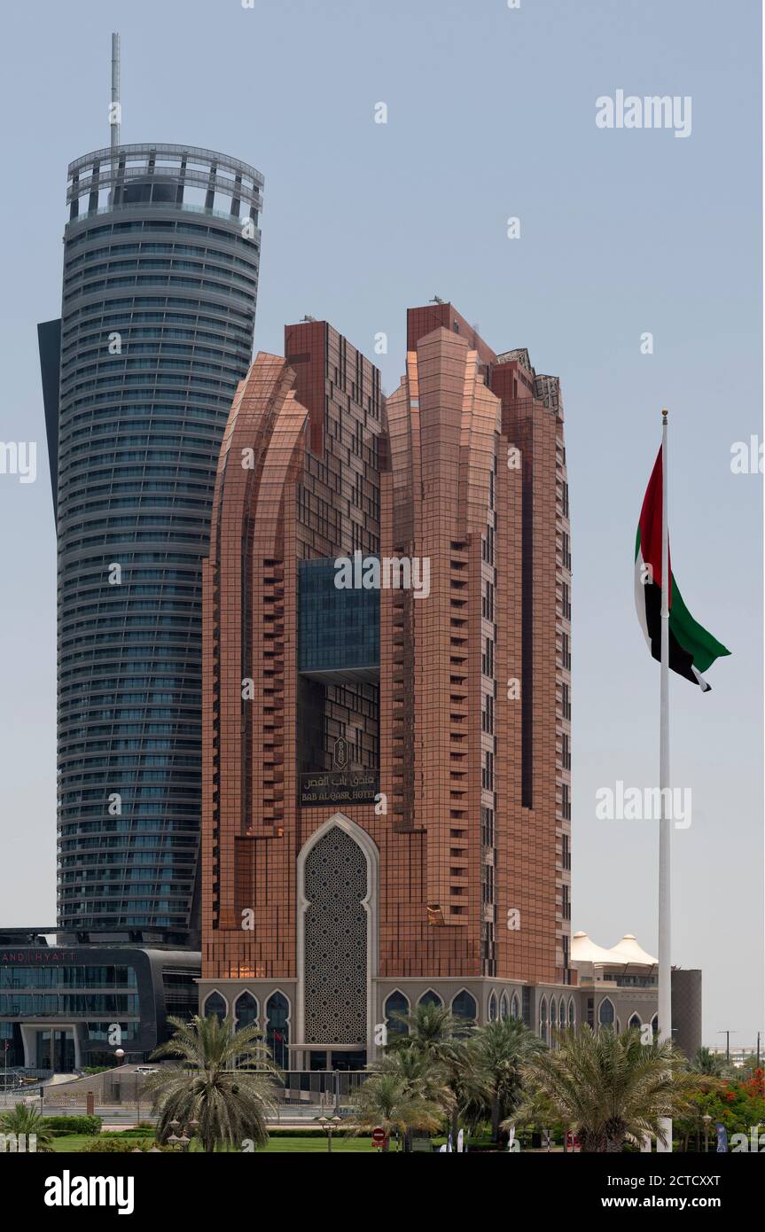 Bab Al-Qasr hotel, Abu Dhabi. The hotel was completed 2015. Stock Photo