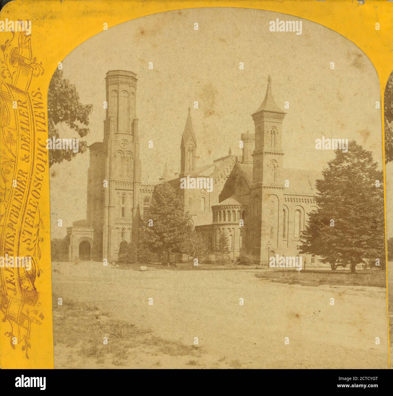 The Smithsonian Institution., Jarvis, J. F. (John F.) (b. 1850), Smithsonian Institution, 1859, Washington (D.C Stock Photo