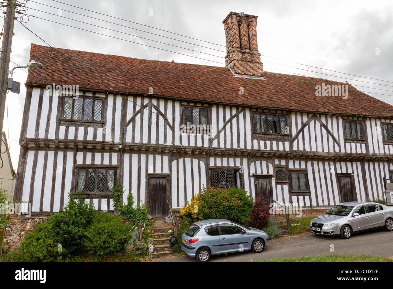 Beautiful half timbered and plaster houses in Stoke By Nayland, Suffolk