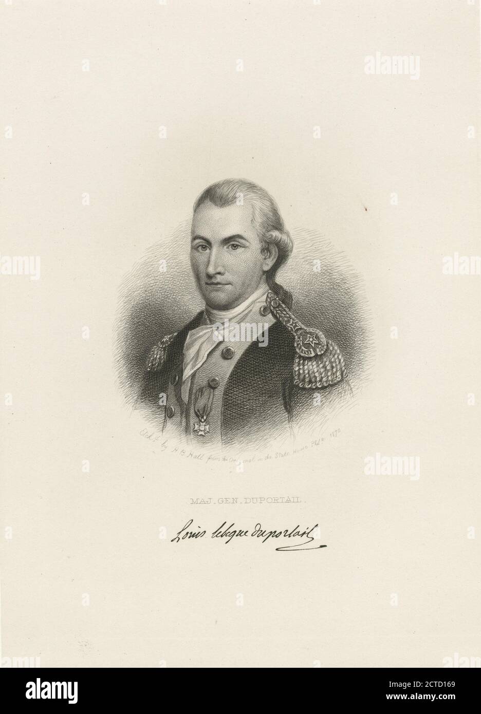 Maj. Gen. Duportail., still image, Prints, 1870 Stock Photo
