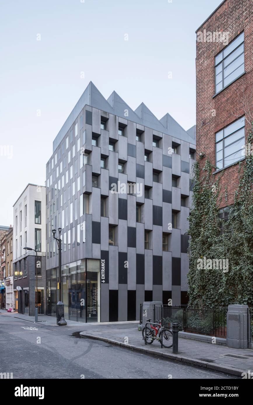 External view of the Rivington Place gallery by David Adjaye, home of  Autograph ABP in Shoreditch, London, Uk. Stock Photo