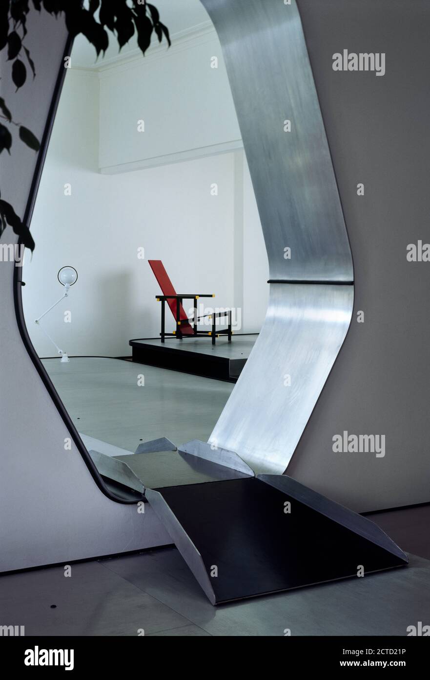 Interior view of Project 118 DS Flat, London, UK. Detail of doorway with ramp. Stock Photo