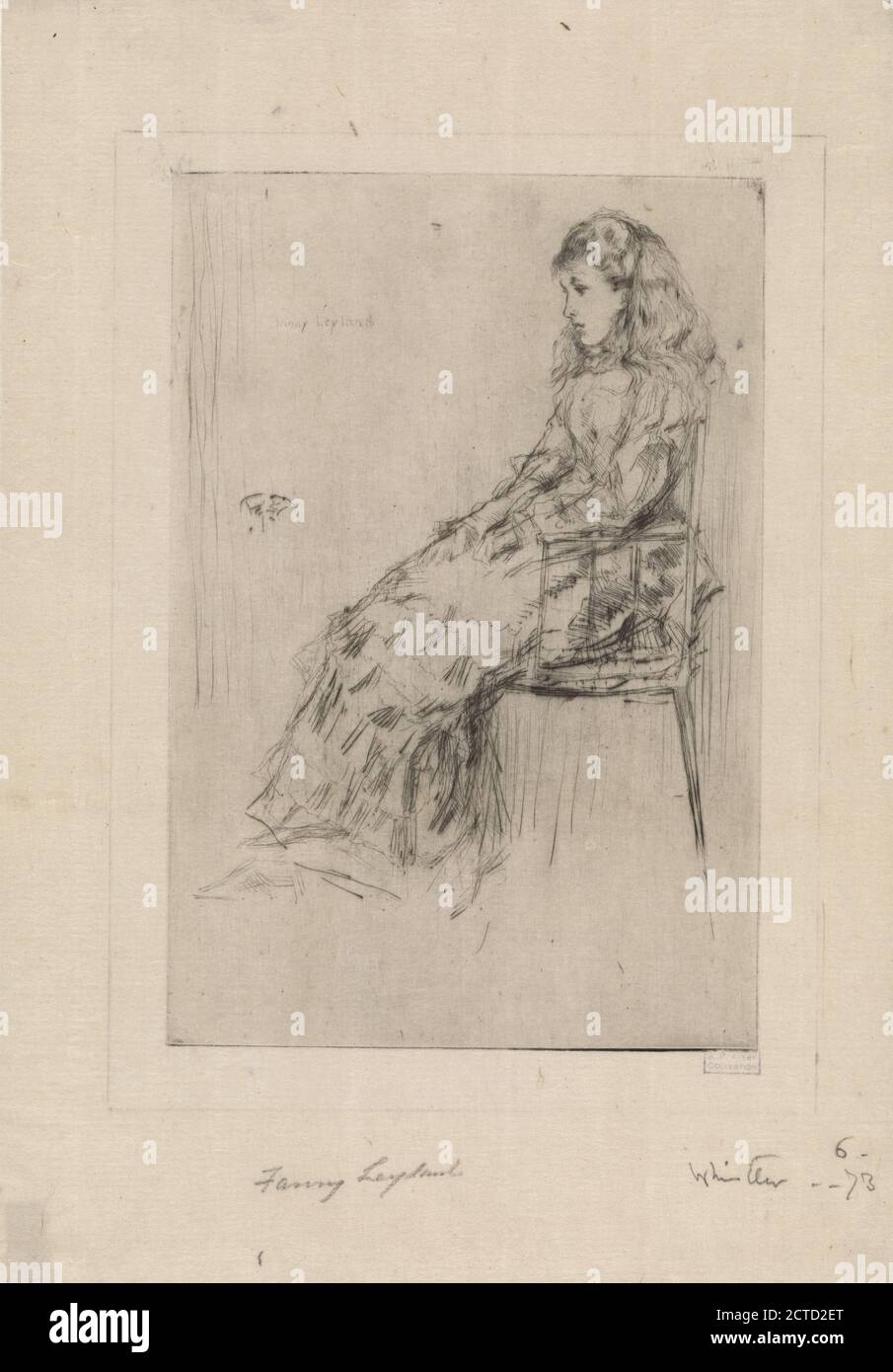 Fanny Leyland, still image, Prints, 1873, Whistler, James McNeill (1834-1903 Stock Photo