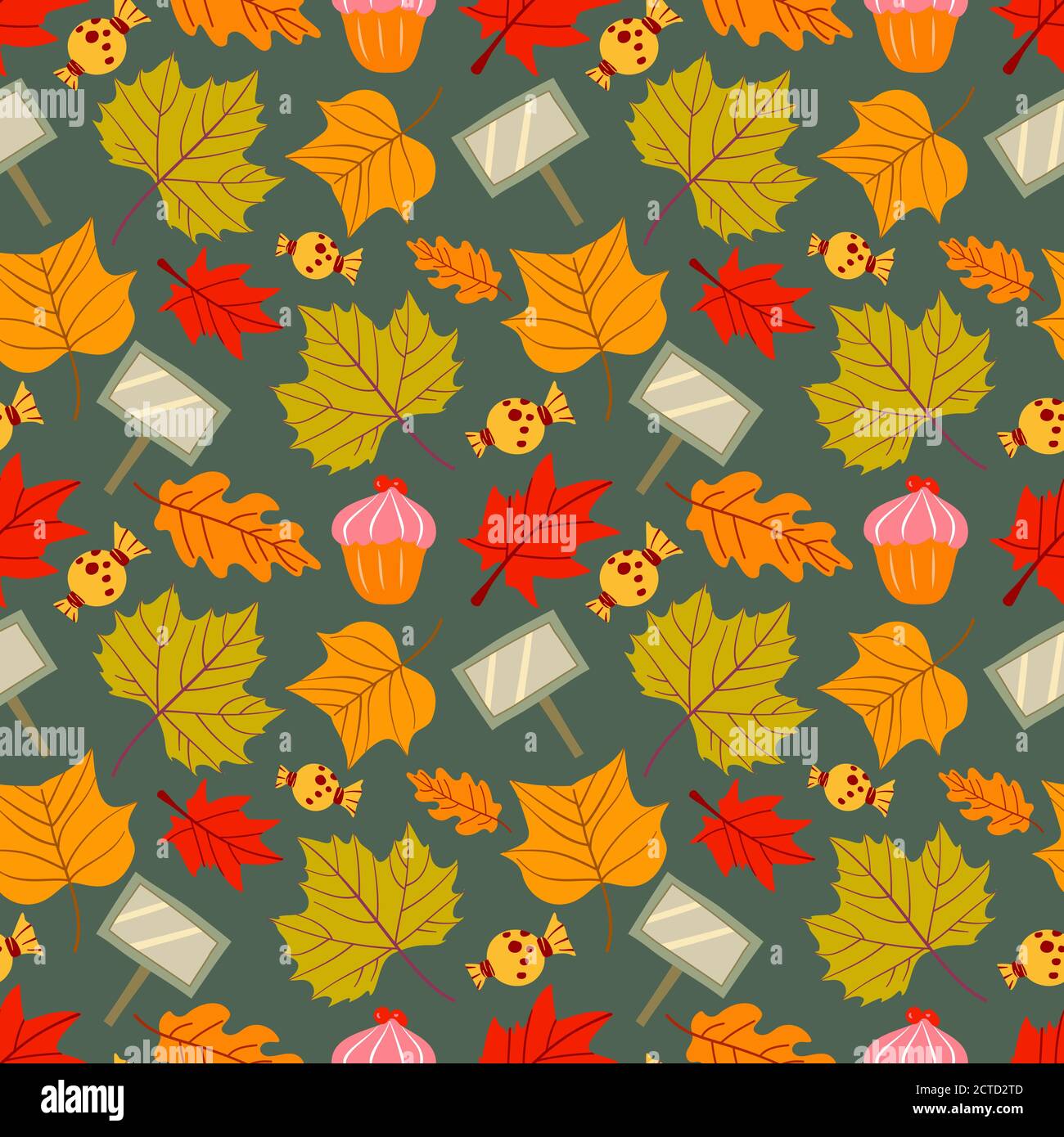 seamless pattern leaves . Vector illustration background Stock Vector ...