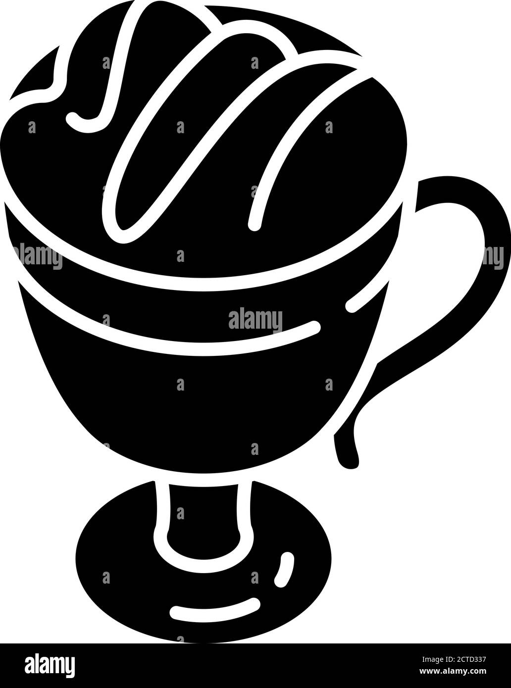 Macchiato black glyph icon Stock Vector Image & Art Alamy