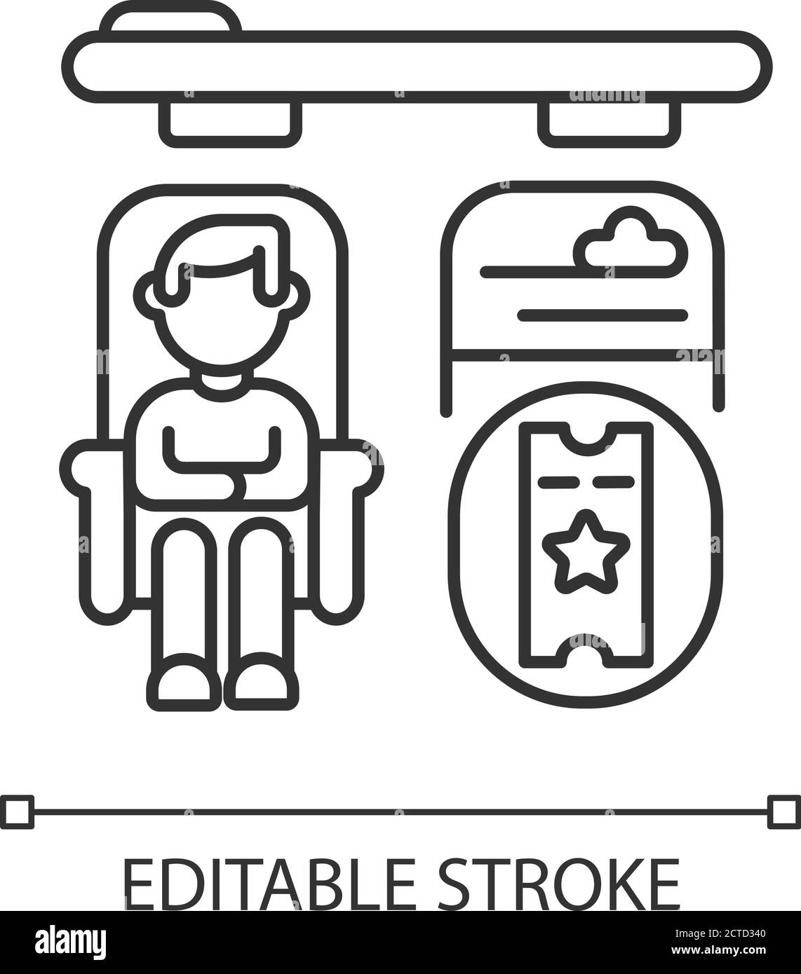 Private accommodations linear icon Stock Vector