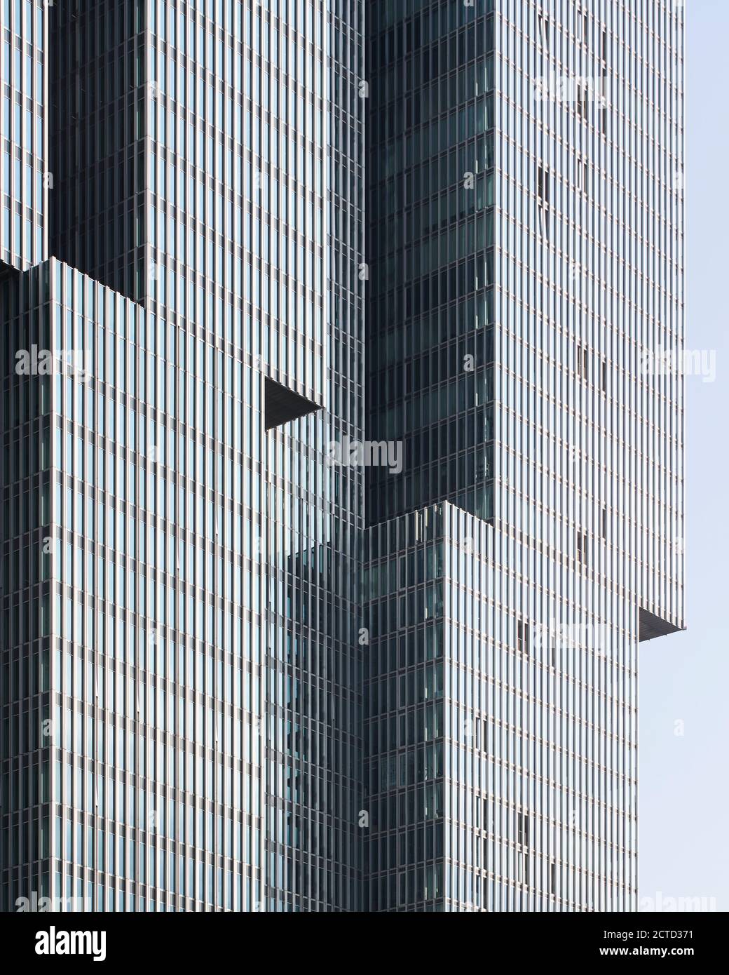 Exterior of De Rotterdam in Rotterdam, The Netherlands. Completed in