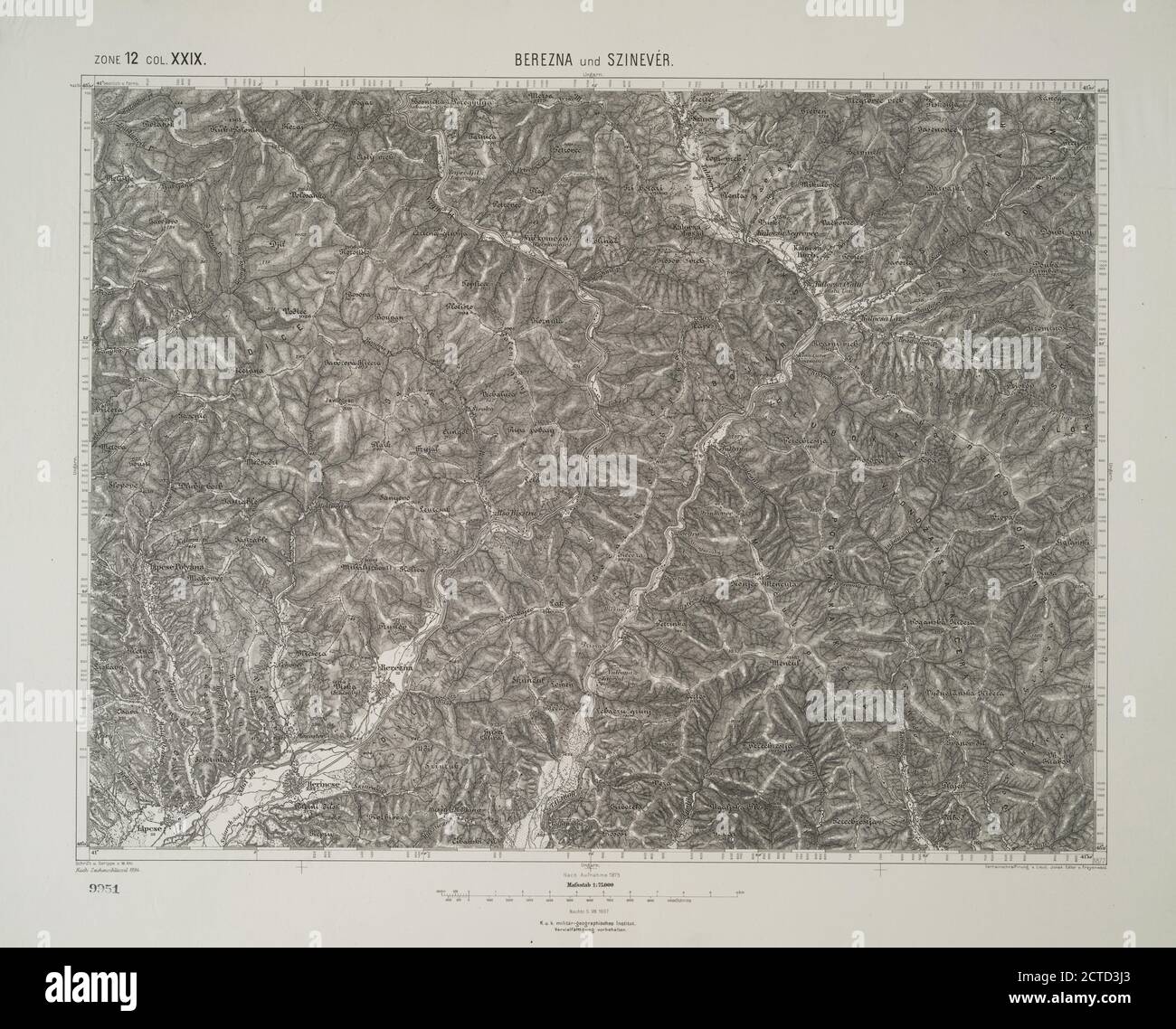 Berezna und Szinever., cartographic, Maps, 1894, AustroHungarian