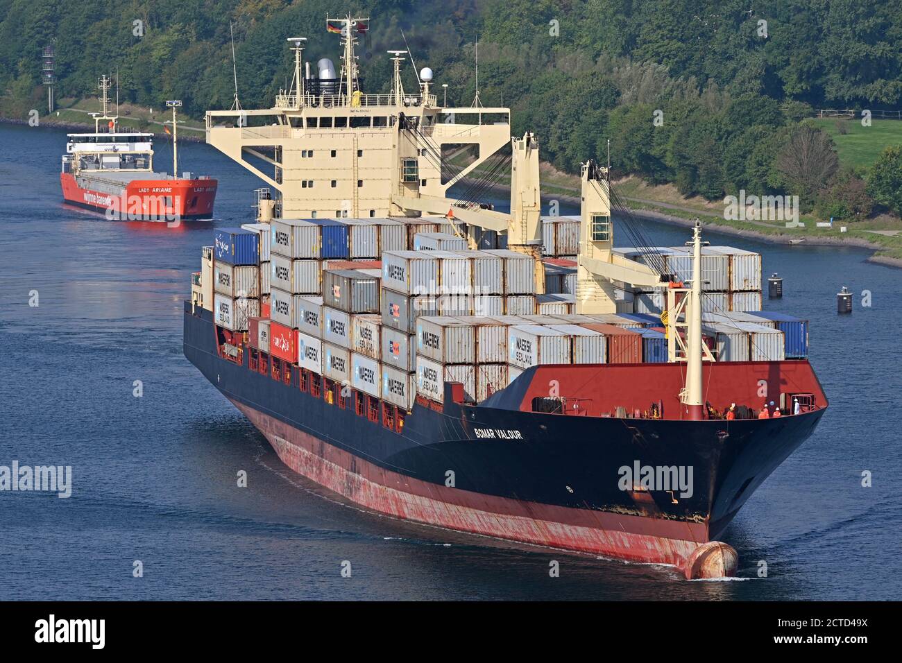 Bomar Valour passing the Kiel Canal Stock Photo