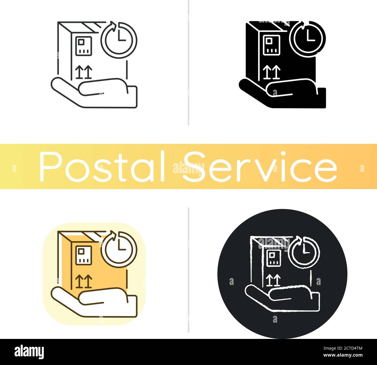 Hold mail chalk white icon Stock Vector