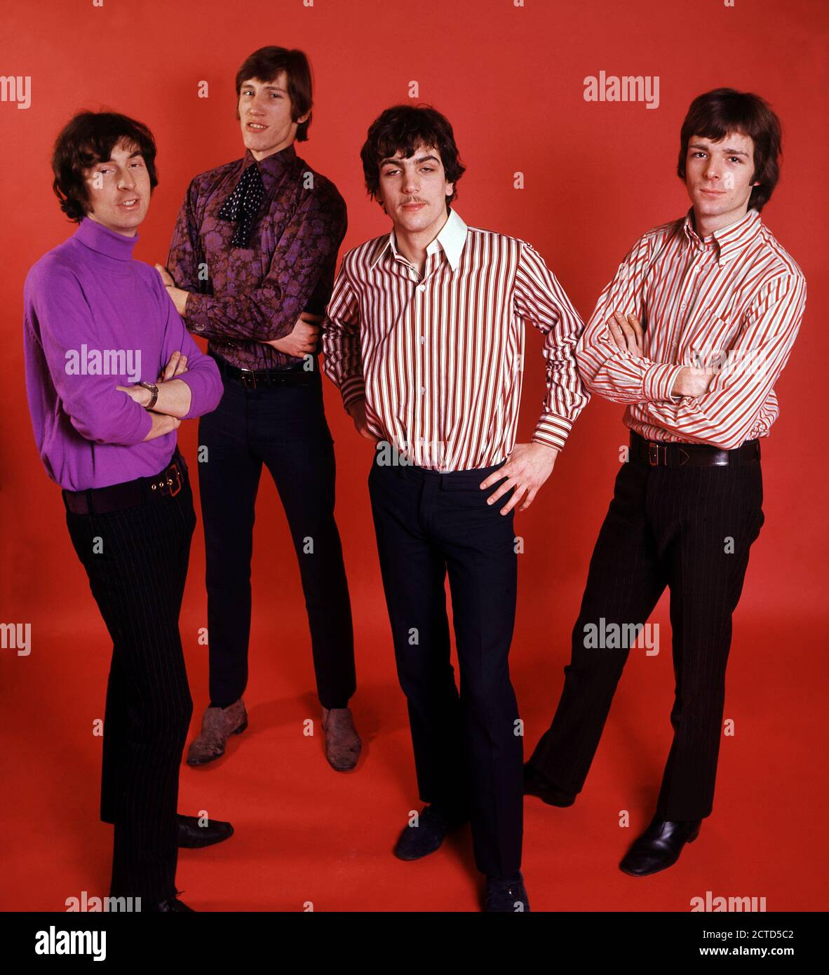 PINK FLOYD  UK rock group in January 1967. From left: Nick Mason, Roger Waters, Syd Barrett, Richard Wright.  Photo Tony Gale Stock Photo