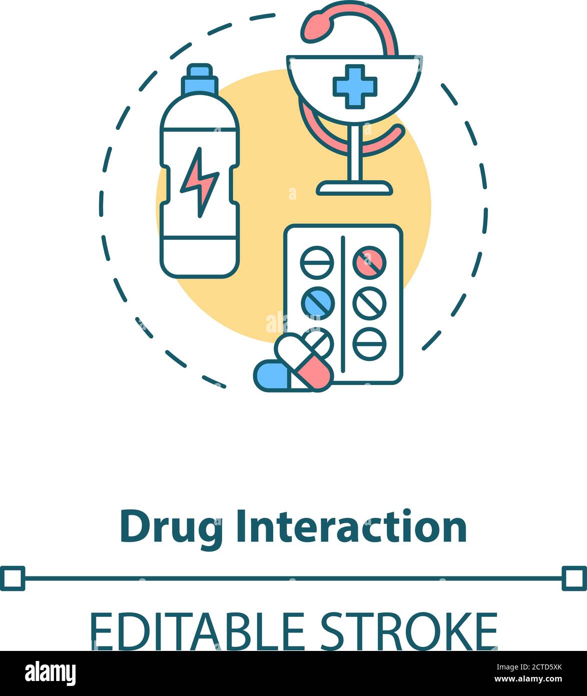 Drug interaction concept icon Stock Vector Image & Art Alamy